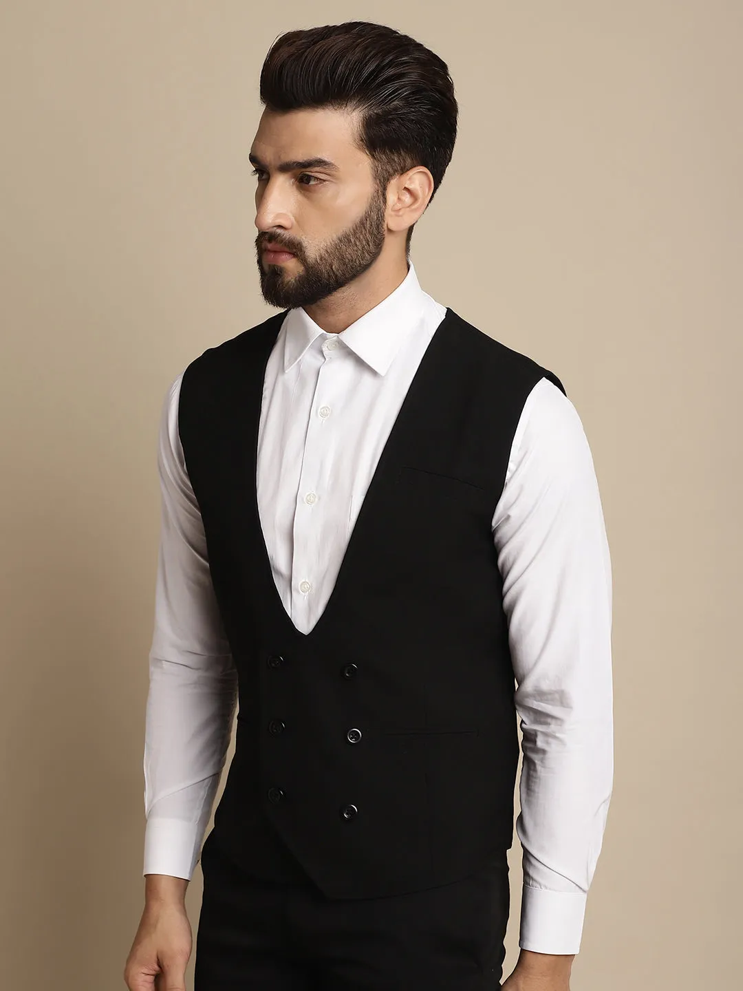 Men's Double Breast Waist Coat - Even Apparels