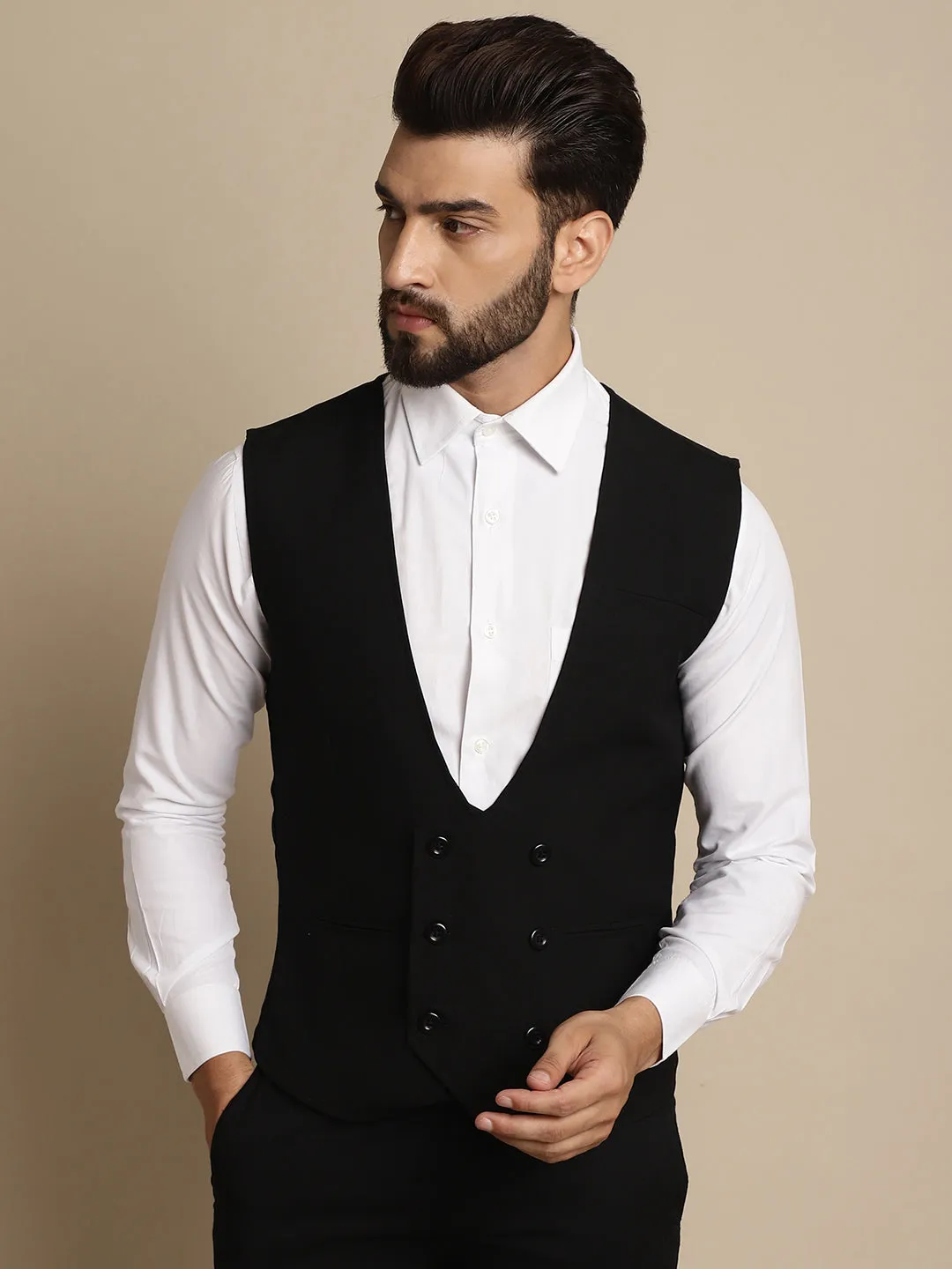 Men's Double Breast Waist Coat - Even Apparels