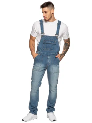 Mens Fashionable Denim Overall Dungarees  | Enzo Designer Menswear