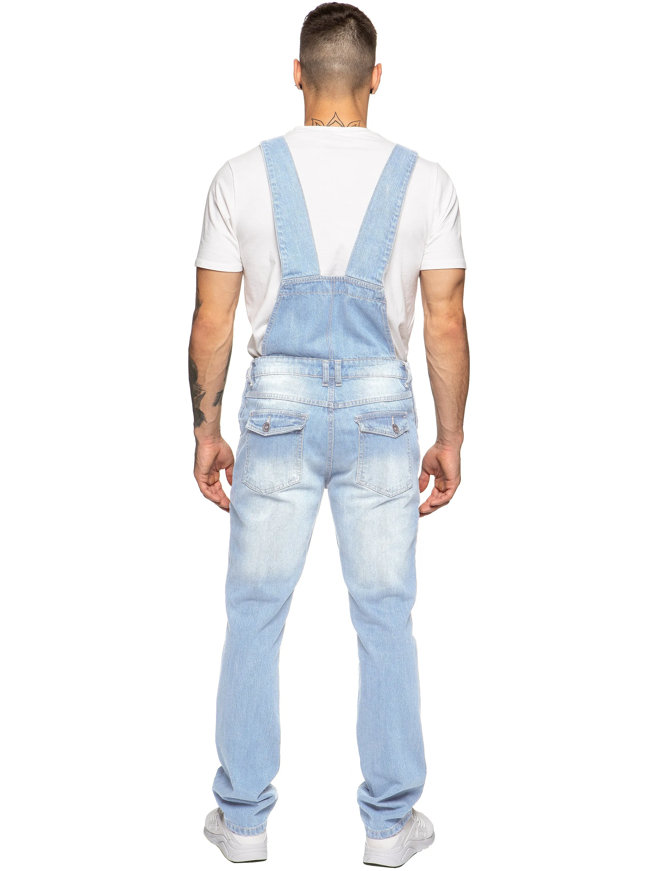 Mens Fashionable Denim Overall Dungarees  | Enzo Designer Menswear