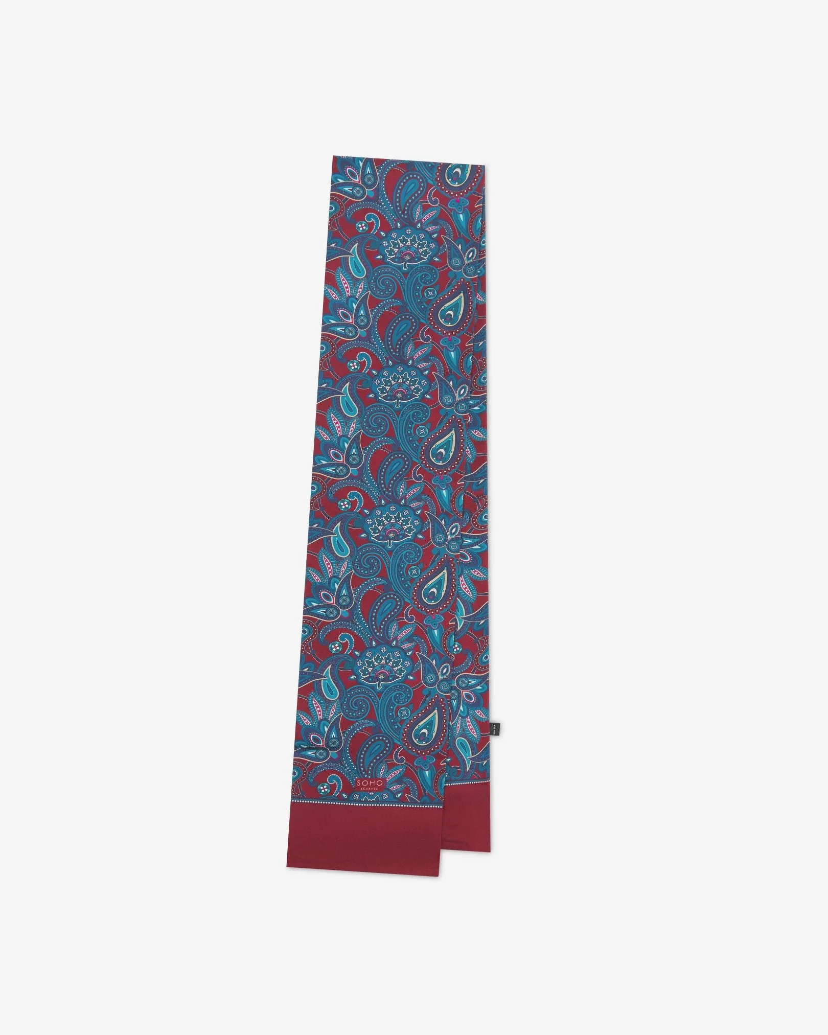 Men's Silk Paisley Scarf in Rust - The Windermere