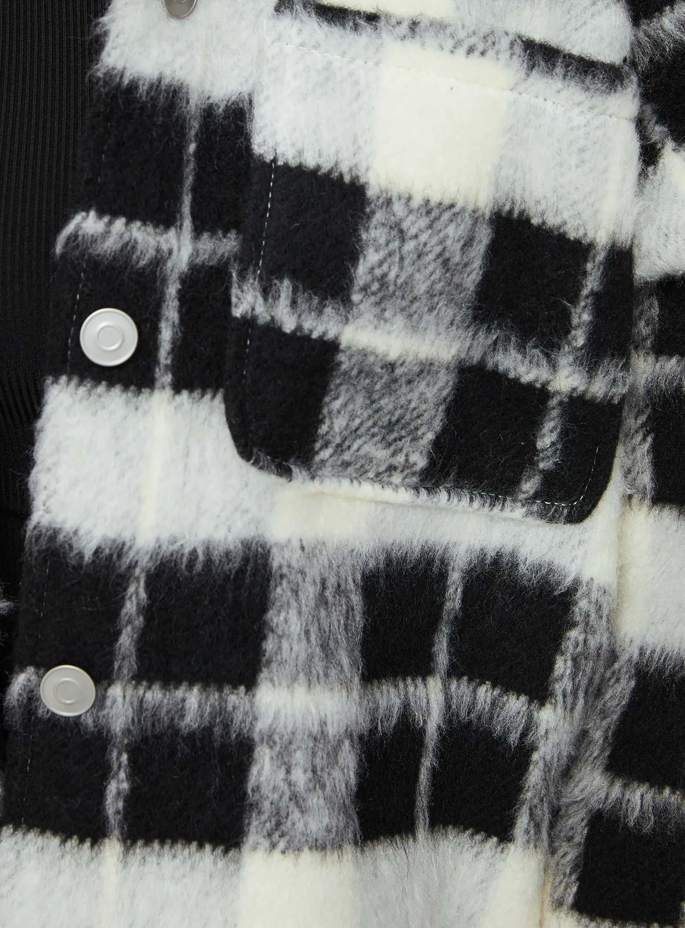 Milane Plaid Shacket Black / White