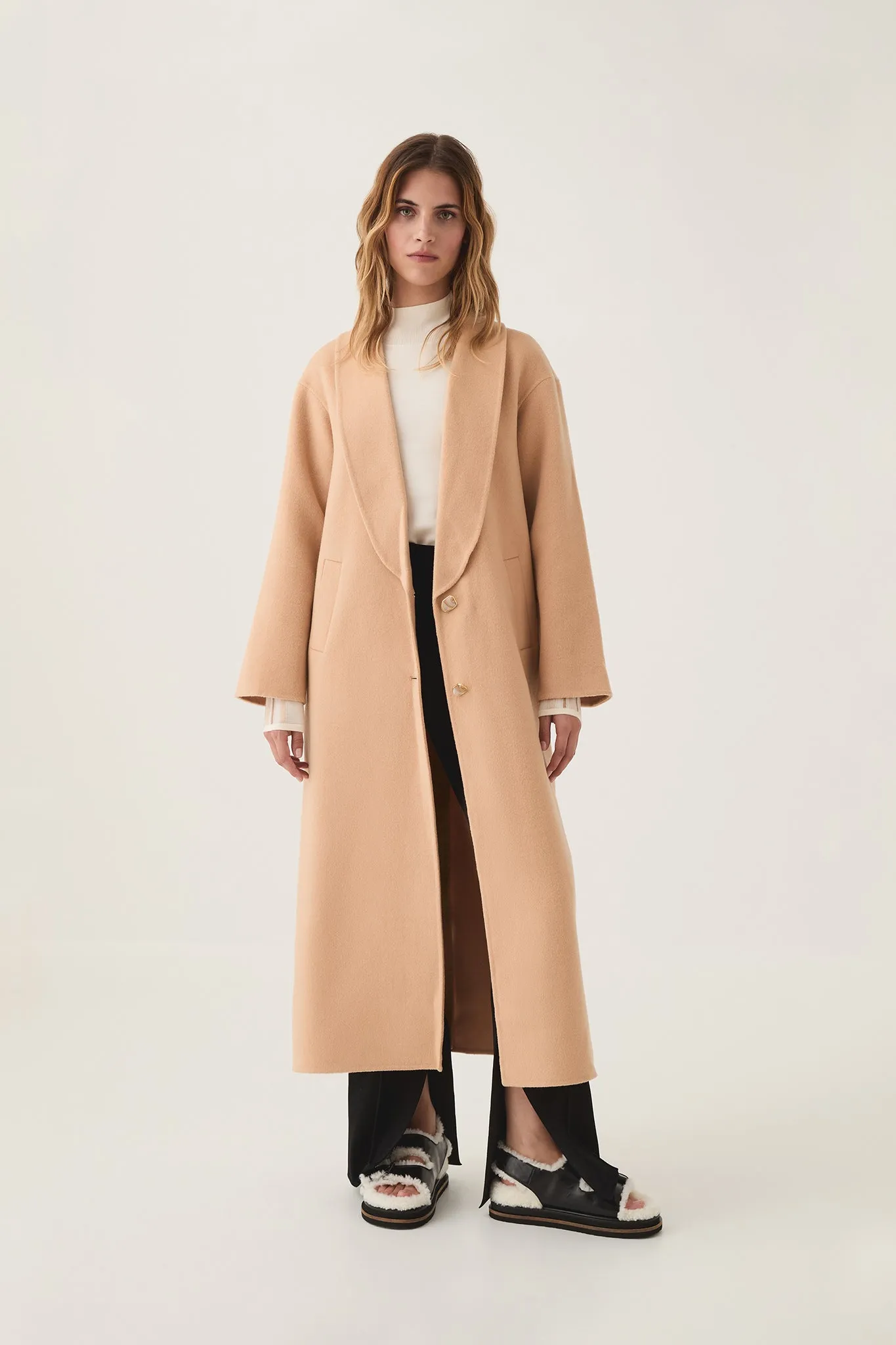 Modular Long Line Wool Coat