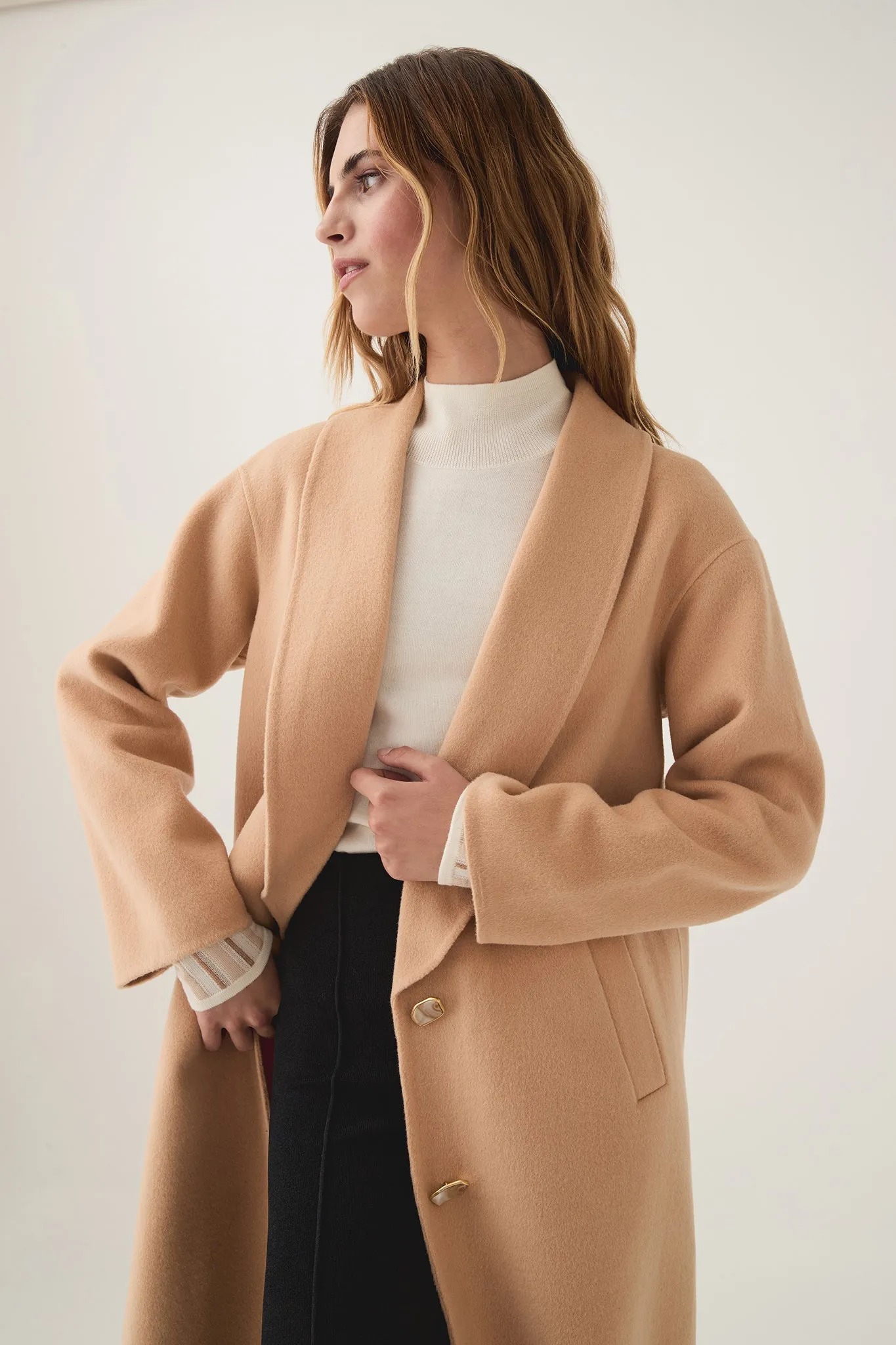 Modular Long Line Wool Coat