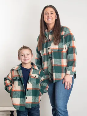 Mom & Me Hunter Green Plaid Flannel - Restocked!