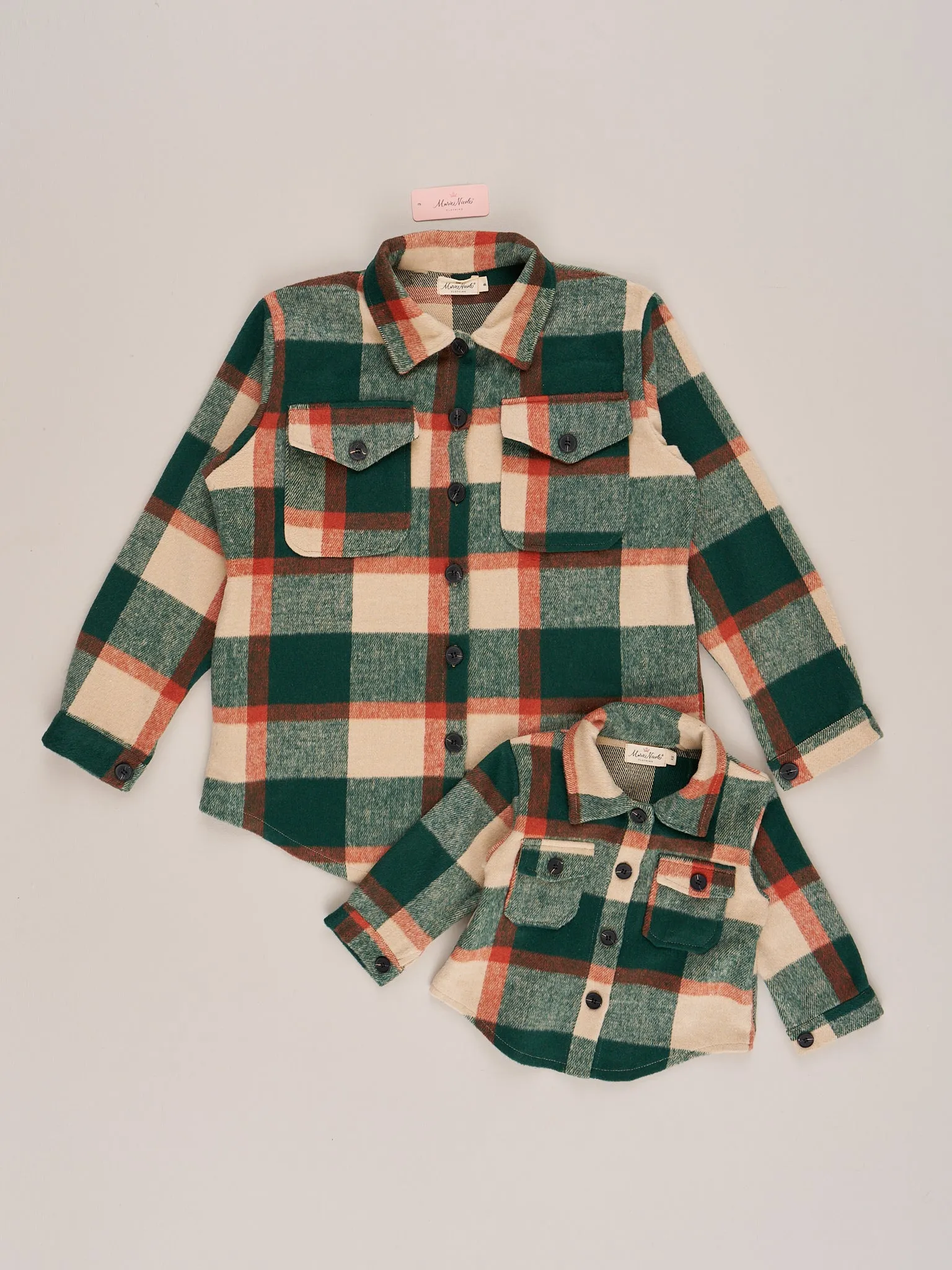 Mom & Me Hunter Green Plaid Flannel - Restocked!