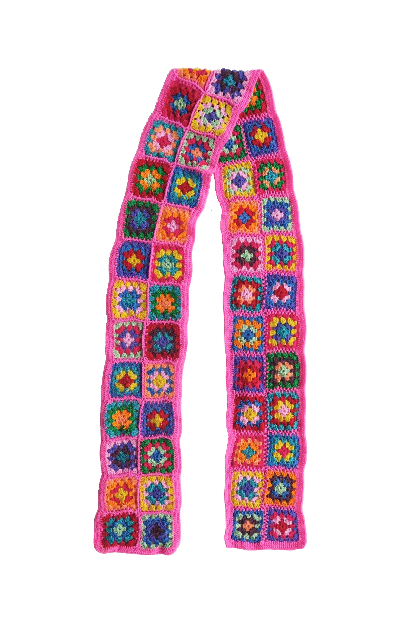 Multicolored Crochet Scarf