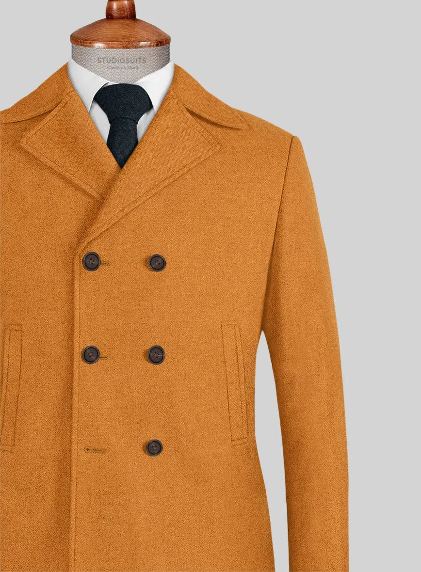 Naples Mustard Tweed Pea Coat