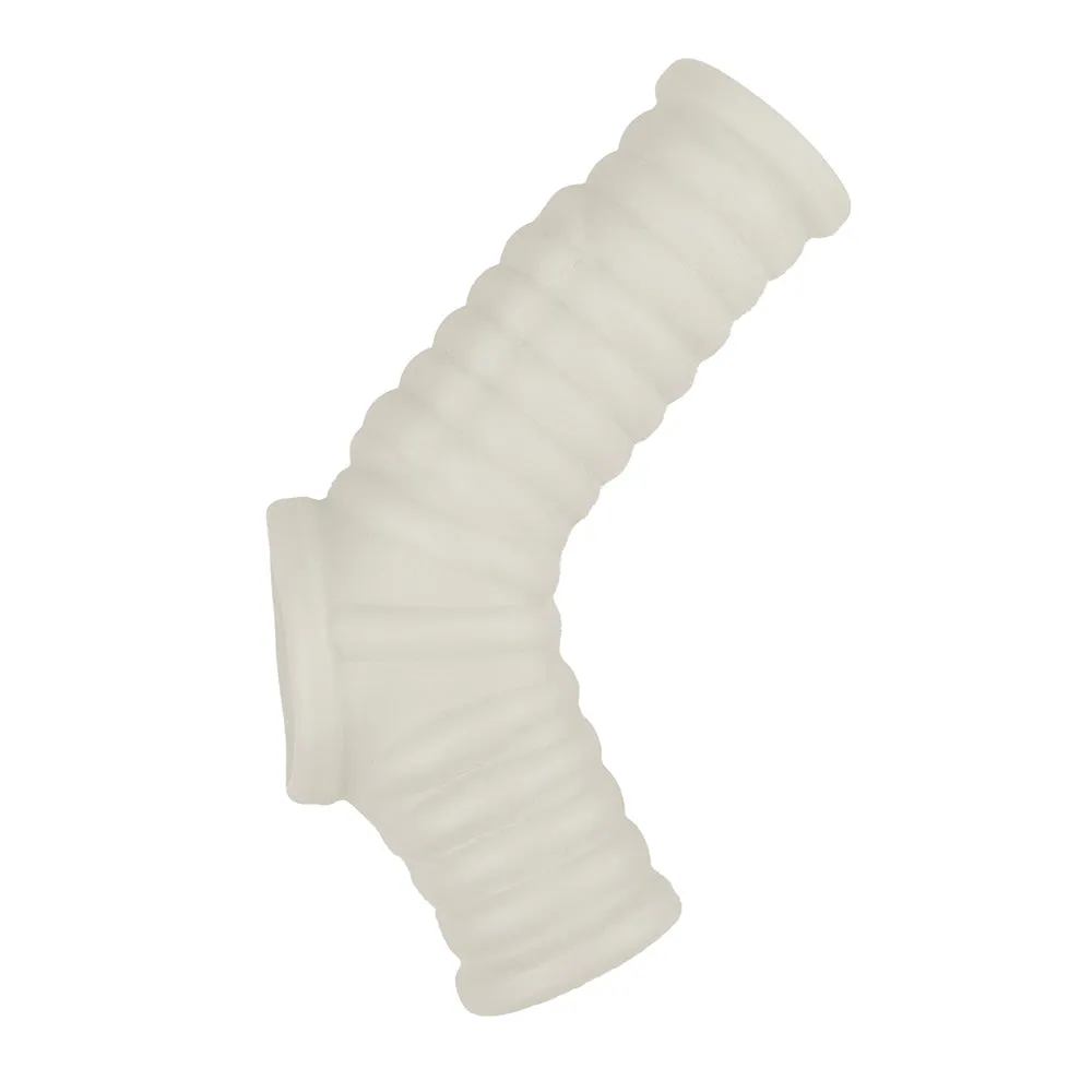 Nasstoys Power Sleeve Ribbed Fit Vibrating Penis Enhancer White