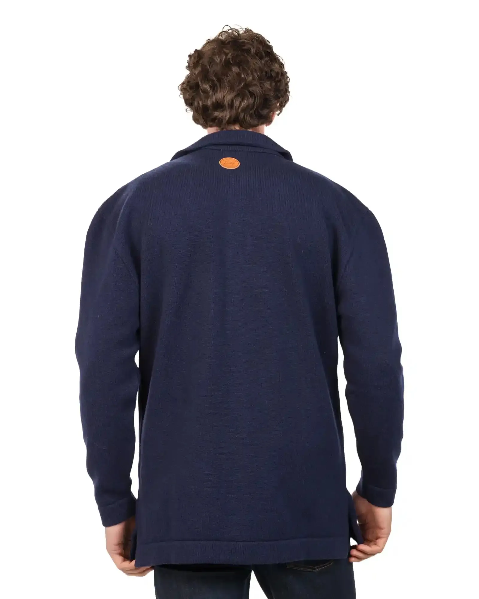 Navy Men's Wool Shacket - HS001