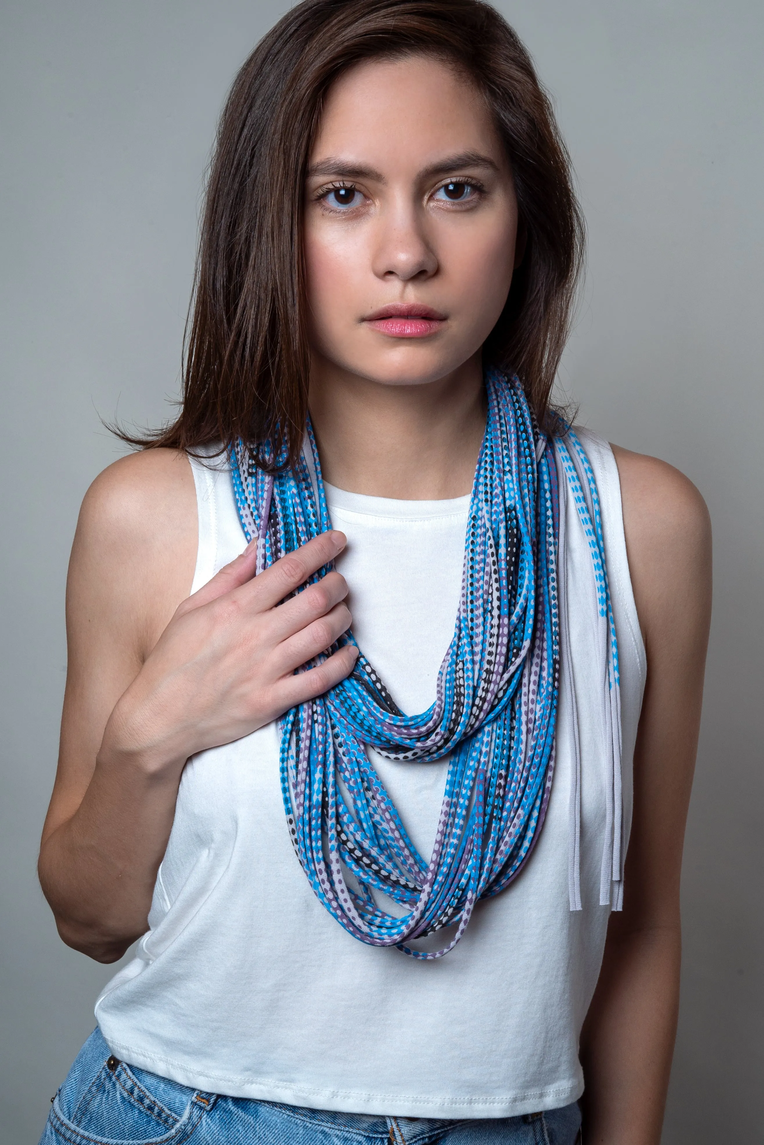 Necklush Infinity Scarf / Blue & Purple / Unisex