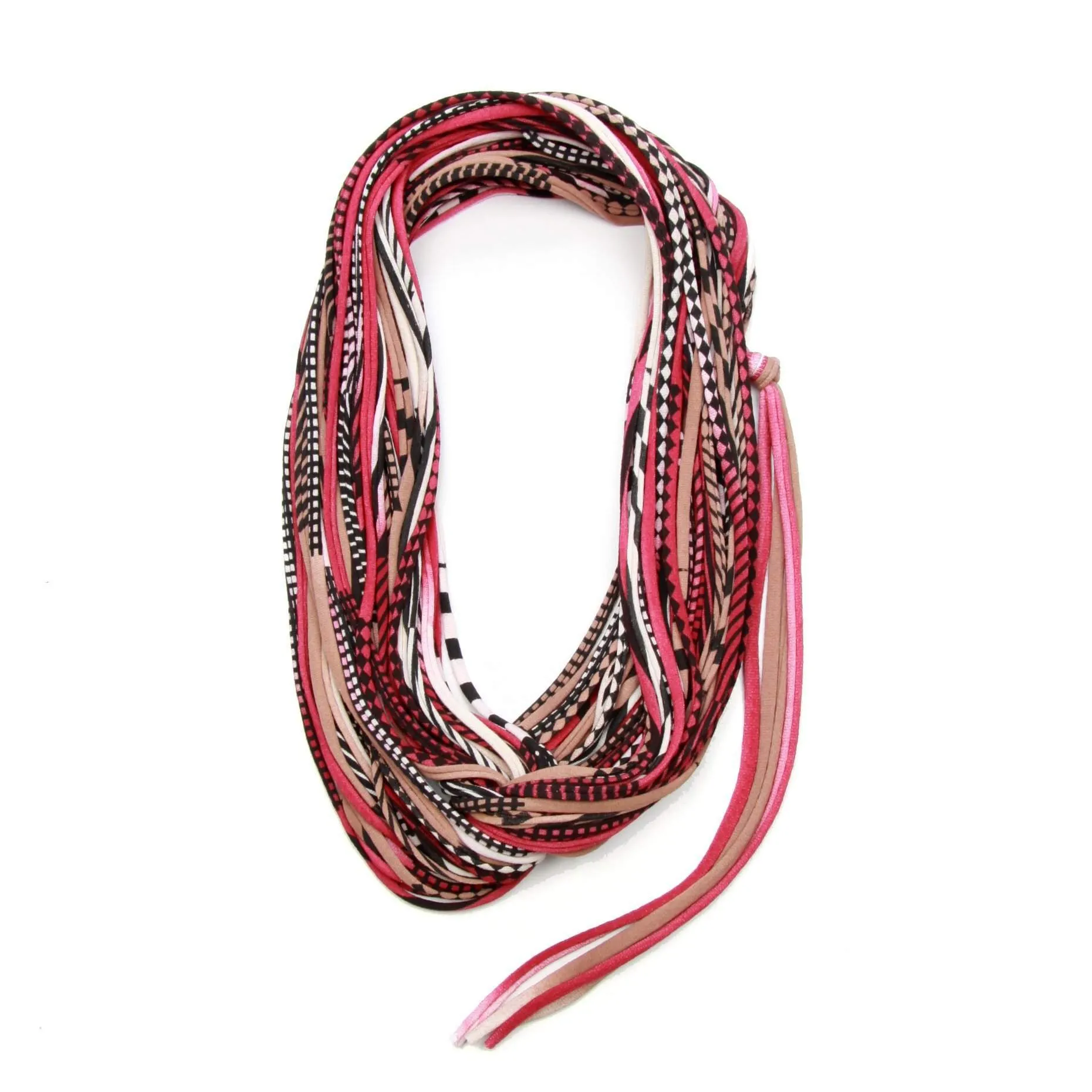 Necklush Infinity Scarf / Burgundy & Light Brown / Unisex