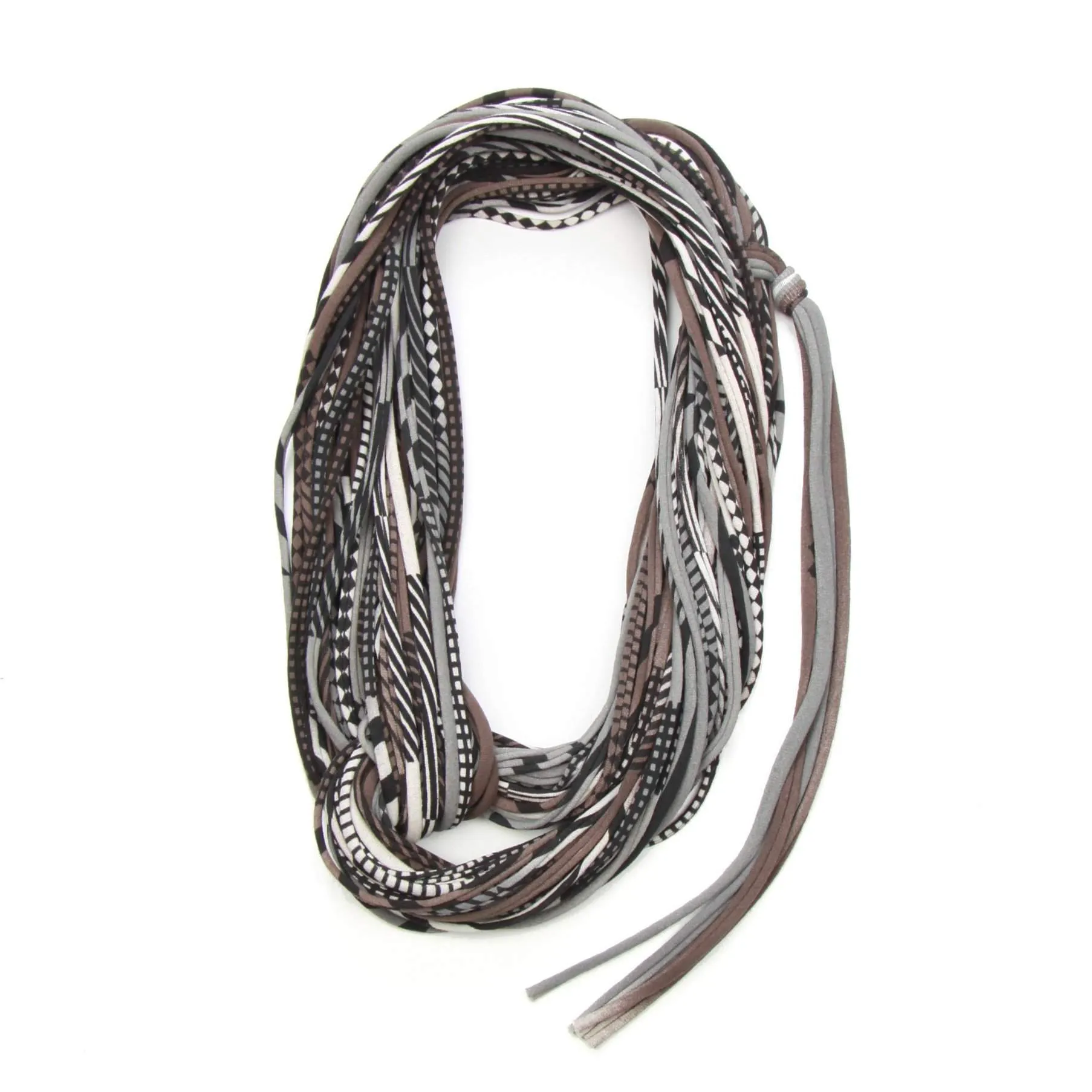 Necklush Infinity Scarf / Grey & Brown / Unisex