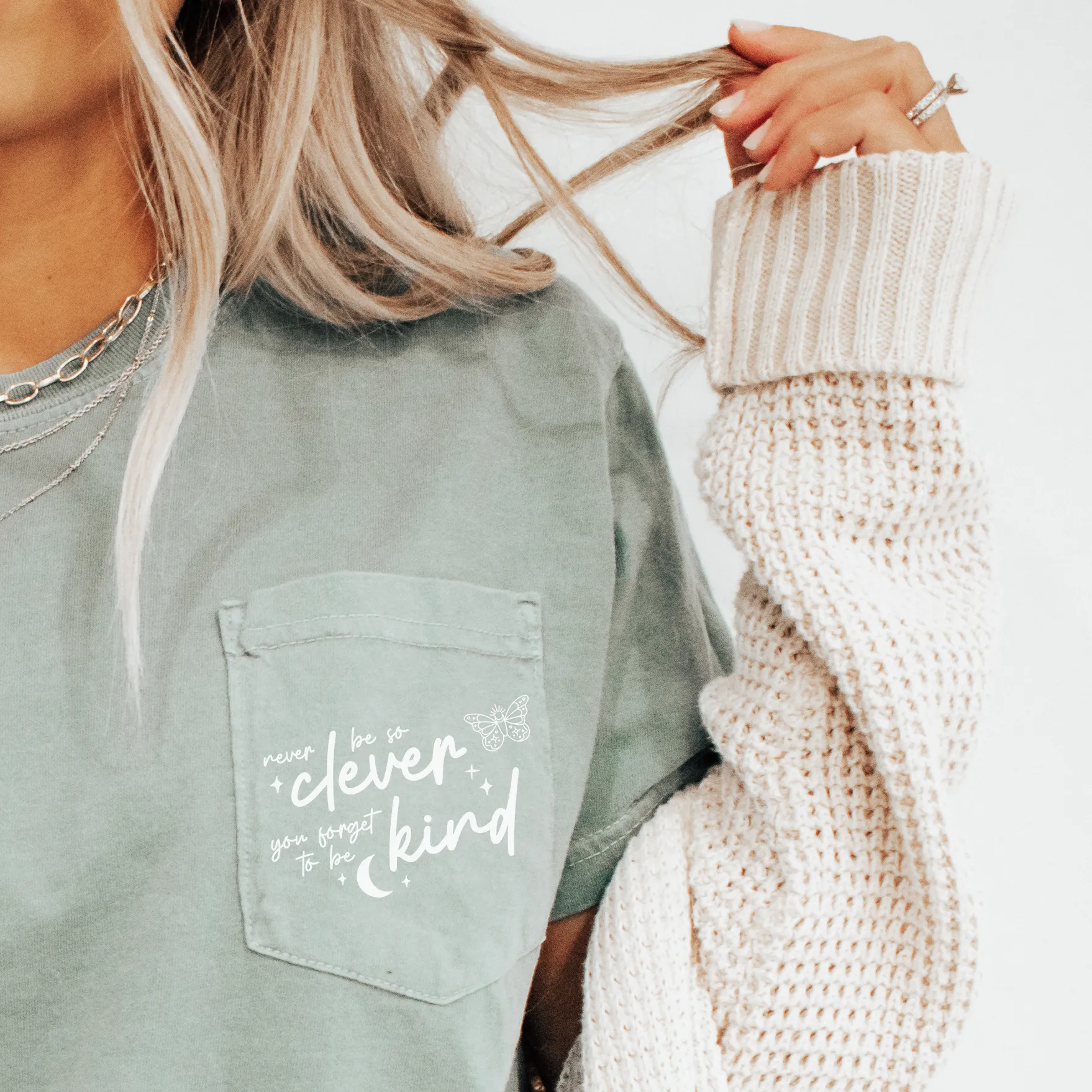 Never Be Too Clever Pocket Tee