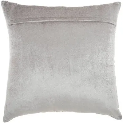 New - 20"x20" Oversize Sofia Beaded Striped Indoor Square Throw Pillow Light Gray - Mina Victory