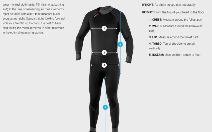 (New) Bare Velocity Ultra Full Wetsuit 5mm (Men's)