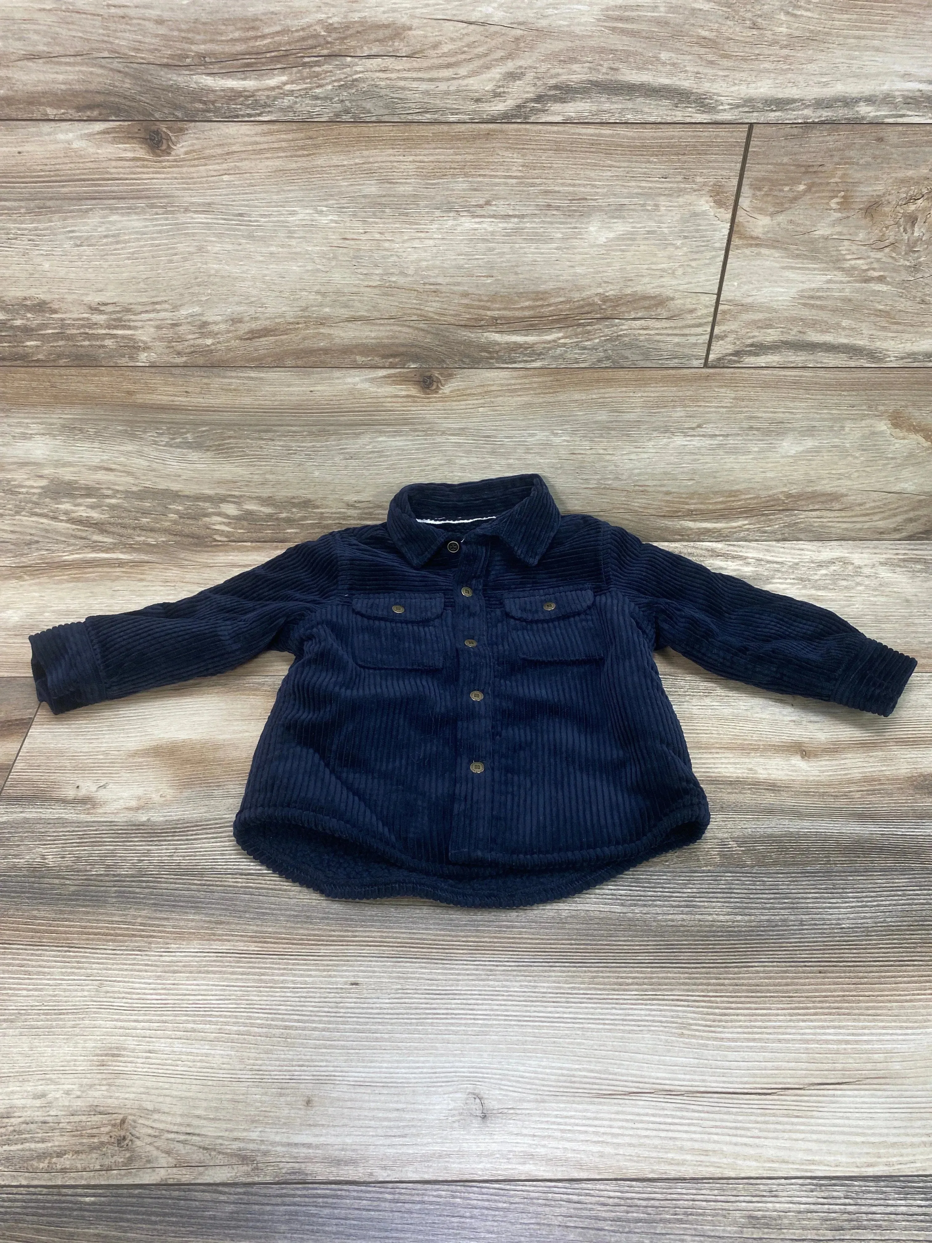 NEW Next Corduroy Shacket Navy sz 12-18m