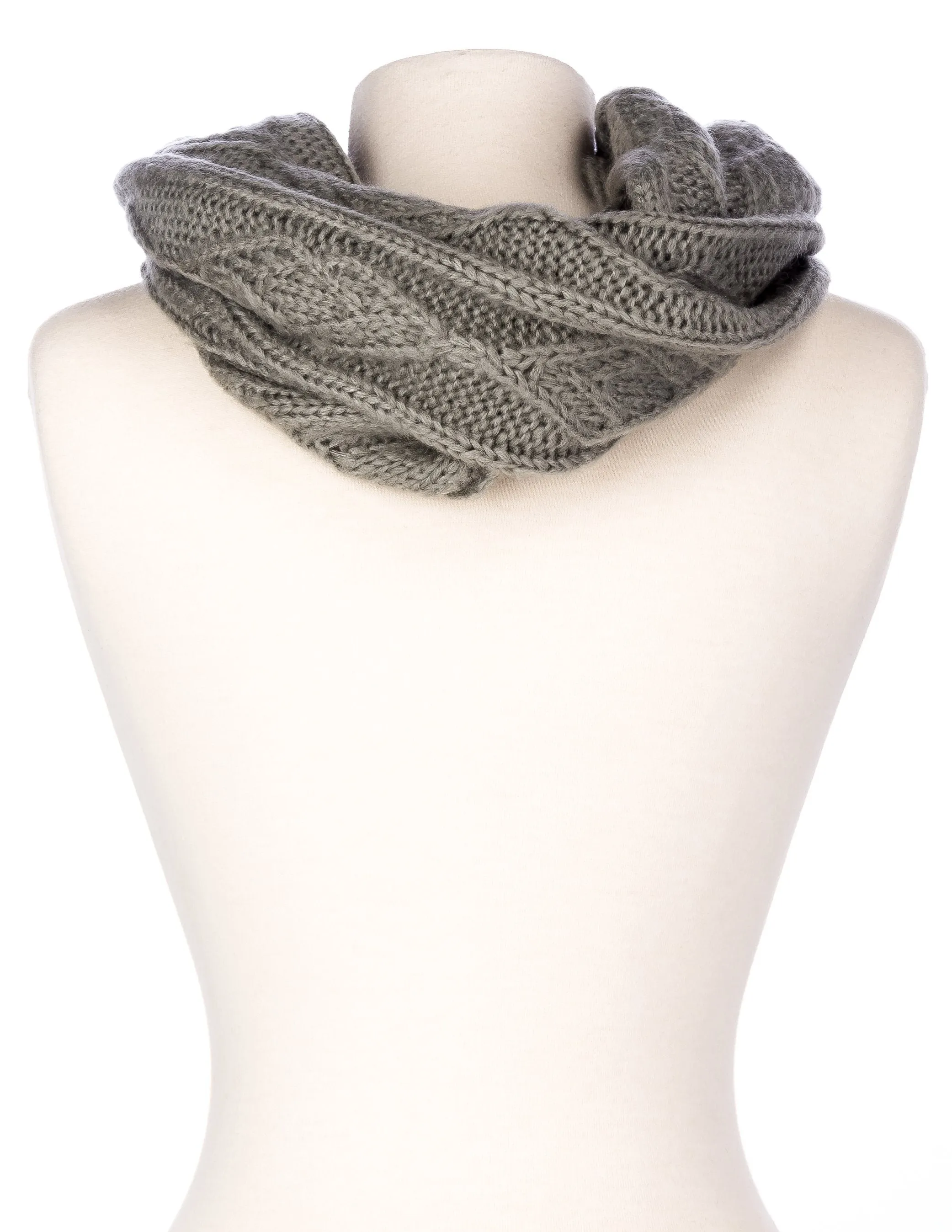 Noble Mount Mens Cable Knit Infinity Scarf