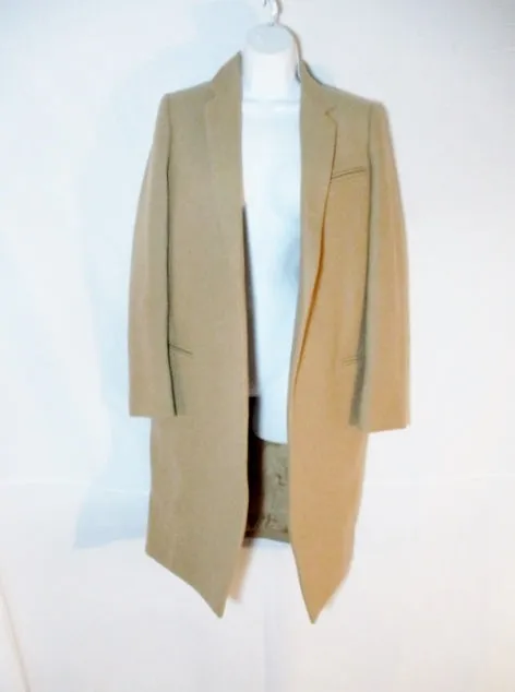 NWT CELINE ITALY CAMEL WOOL trench jacket coat 34 4 BROWN Womens NEW