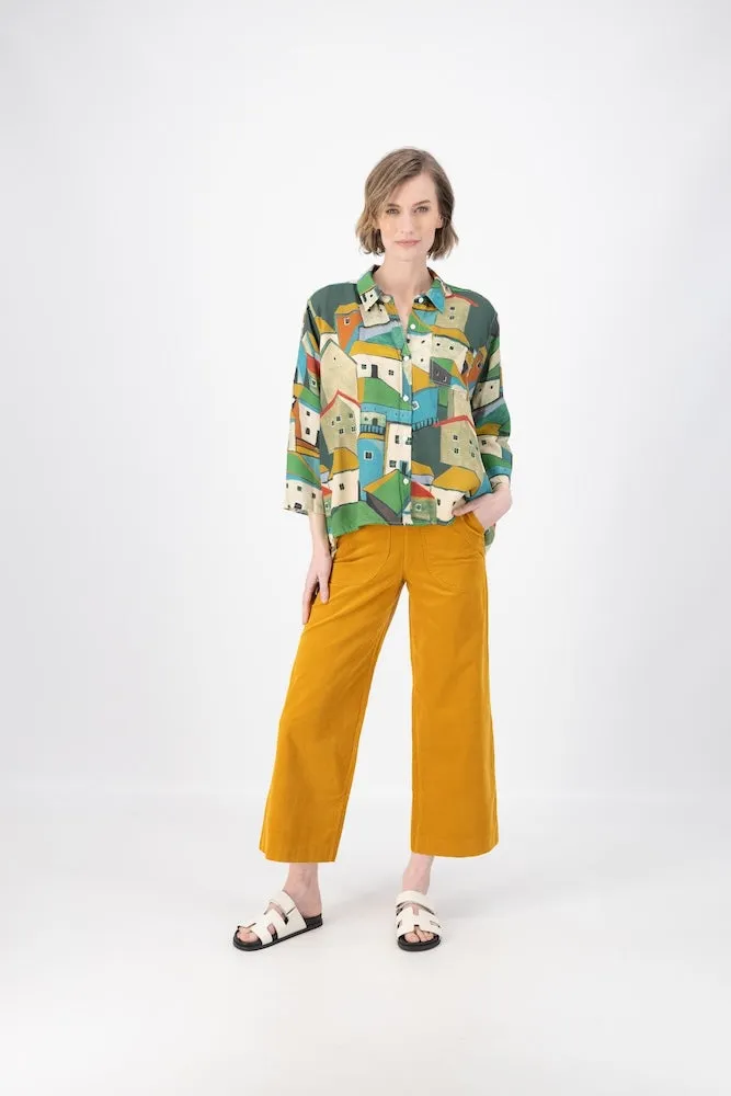 Olga de Polga Peggy Fine Cord Pants - Mustard Yellow