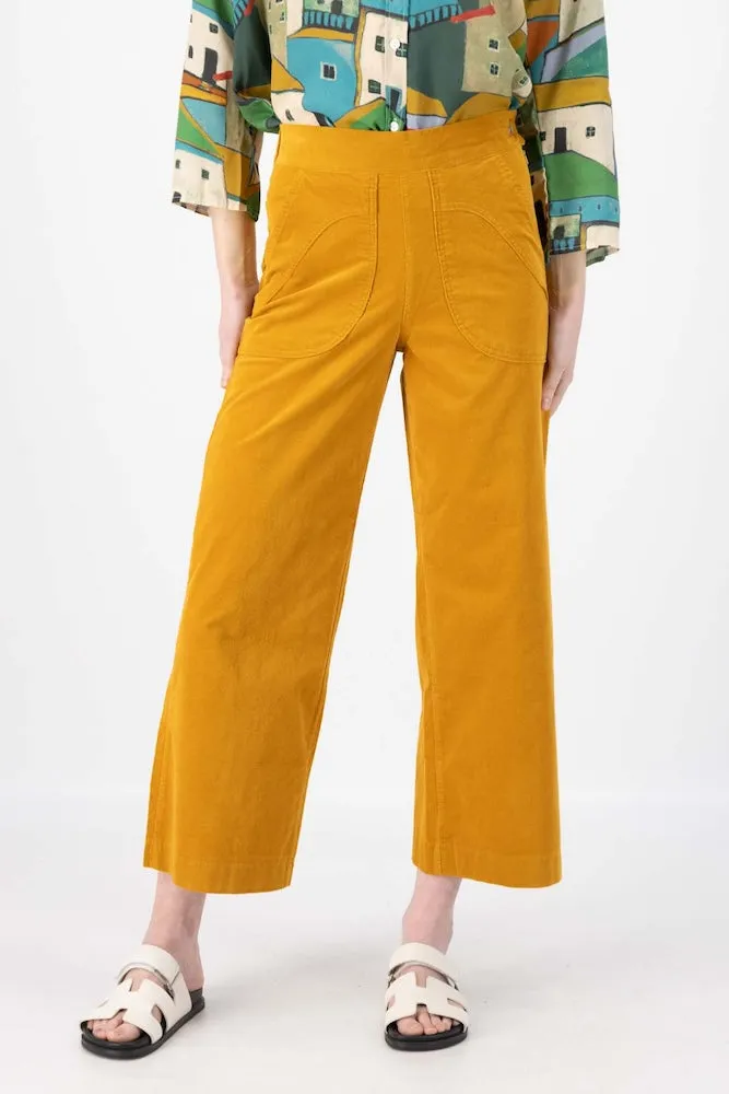 Olga de Polga Peggy Fine Cord Pants - Mustard Yellow