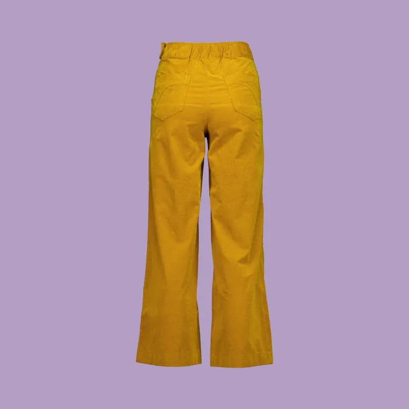 Olga de Polga Peggy Fine Cord Pants - Mustard Yellow