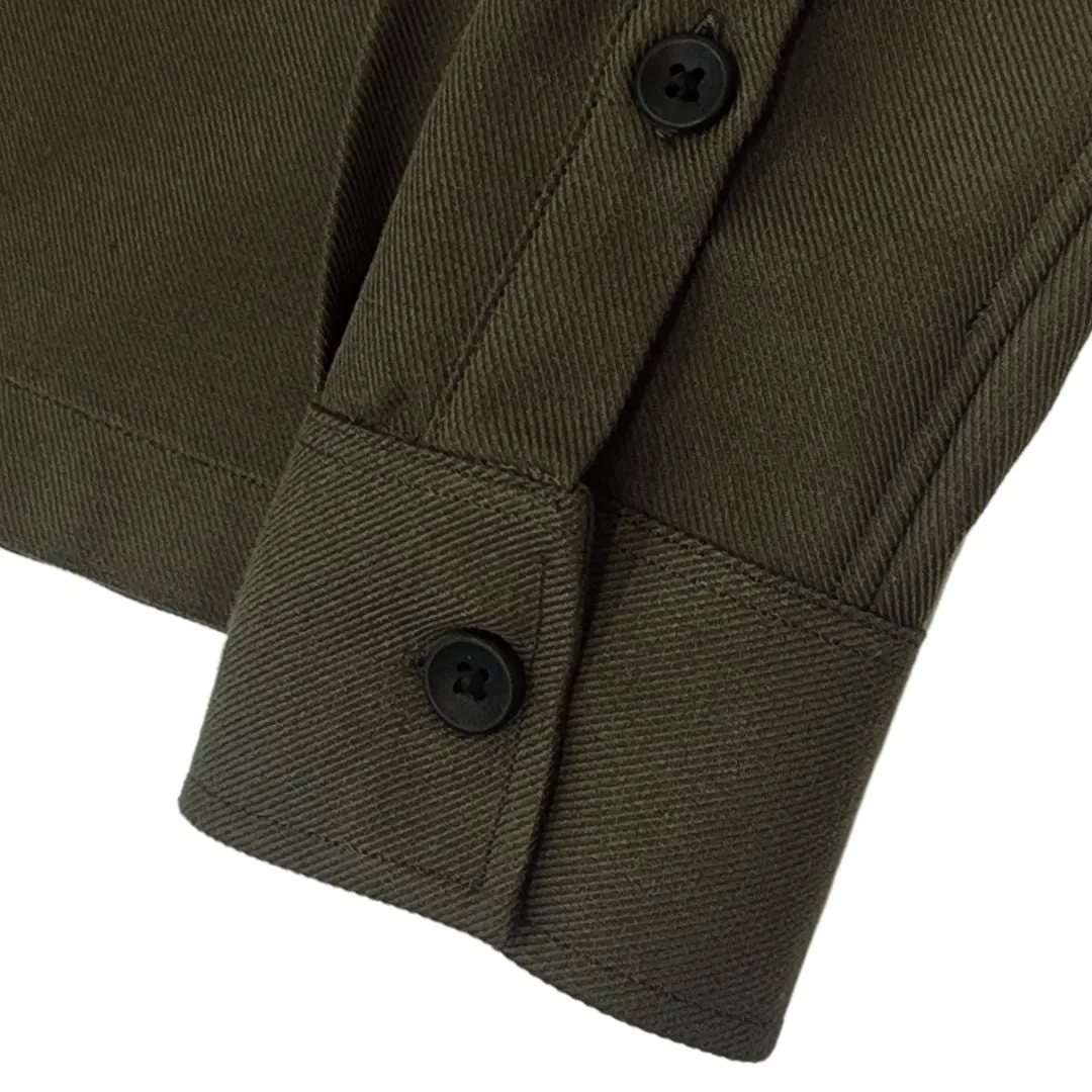 Olive Twill Overshirt