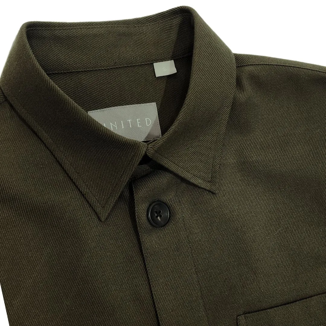 Olive Twill Overshirt