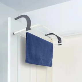 Over Door Clothes Airer - 5 Rail Over Door Folding Multi Clothes Airer Laundry Drying Hanger Coat Portable Dryer