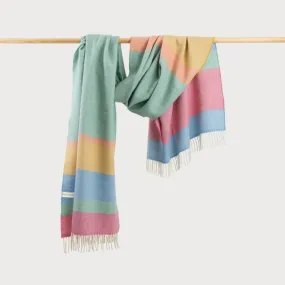 Oversized Blanket Scarf: Sorbet Stripe