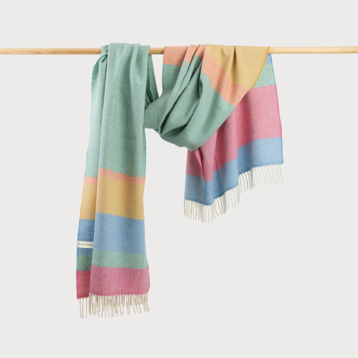 Oversized Blanket Scarf: Sorbet Stripe