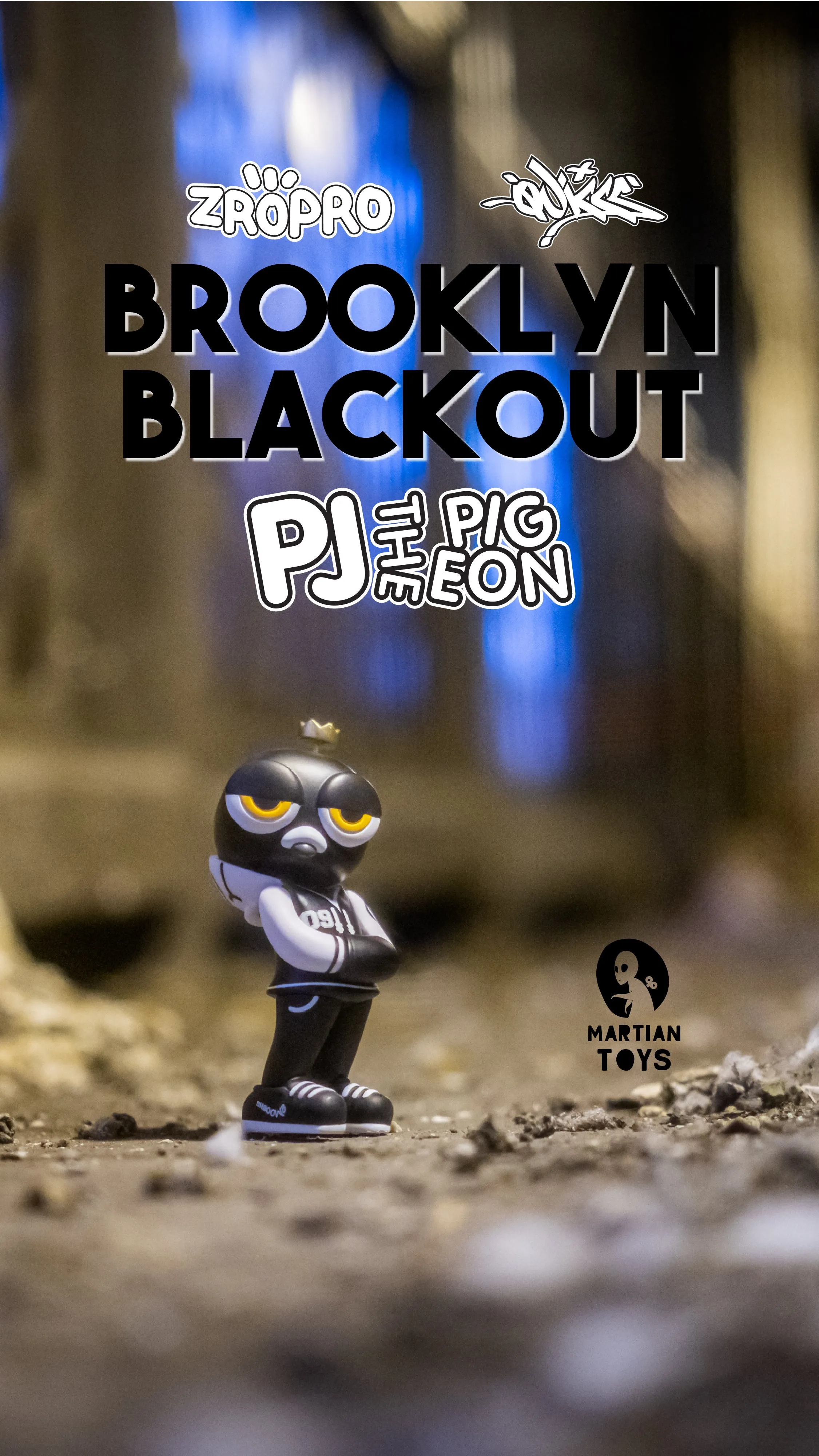 PJ the Pigeon TEQ: BROOKLYN BLACKOUT  edition by Zero Productivity x Quiccs x Martian Toys