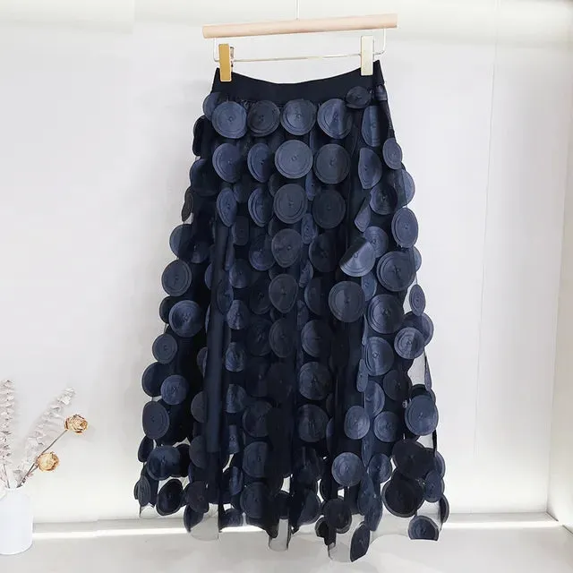 Polka Dot Tulle Mesh Skirt