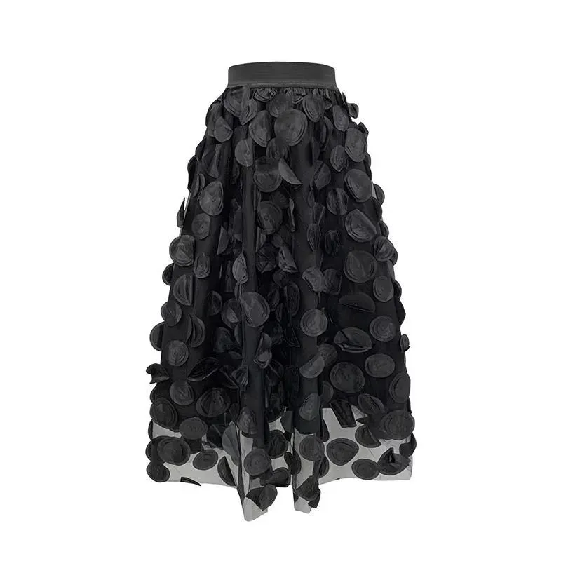 Polka Dot Tulle Mesh Skirt