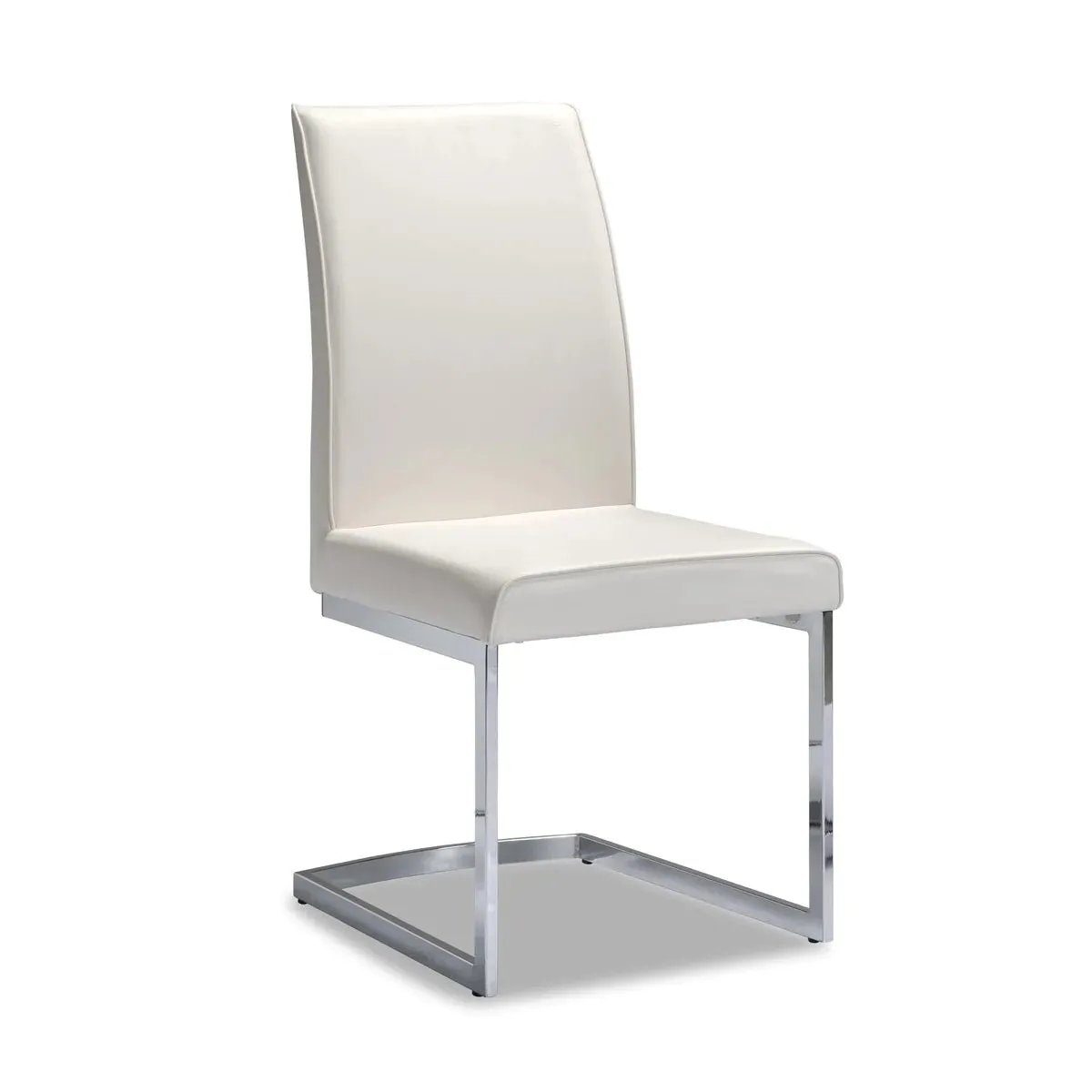 Porfirio Dining Set with Shirelle Chair in White Leather