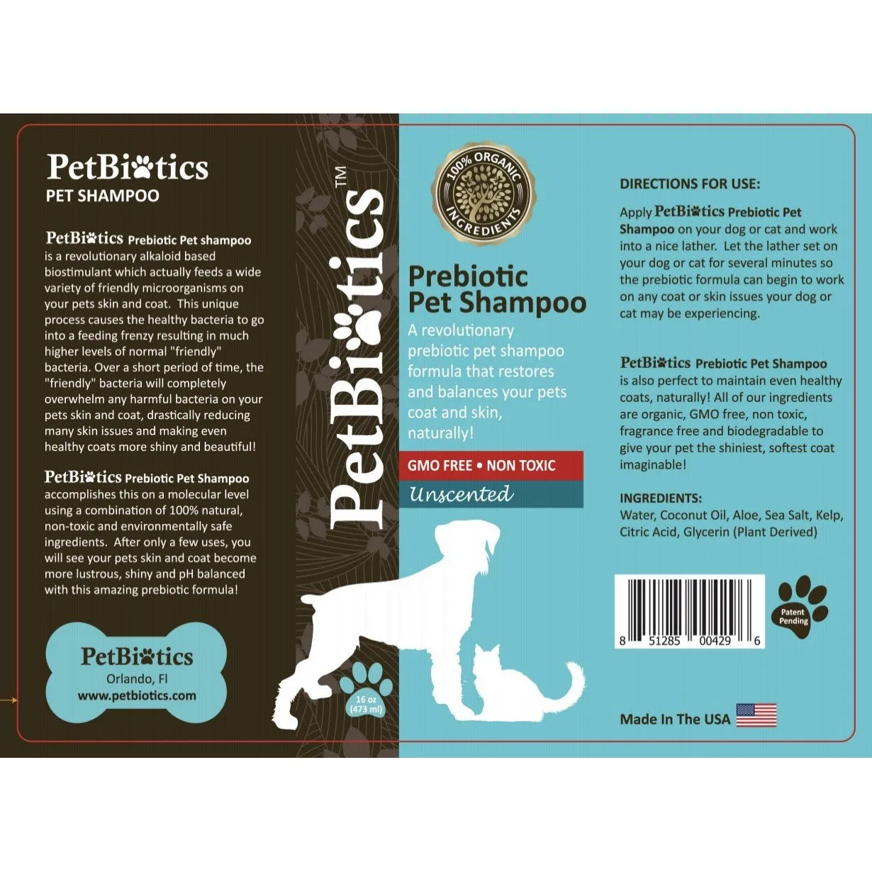 Prebiotic Pet Shampoo - Unscented