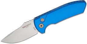 Pro-Tech LG401-Blue SBR Short Bladed Rockeye Folding Knife 2.5in CPM S35VN Steel Blade Blue Aluminum Handles