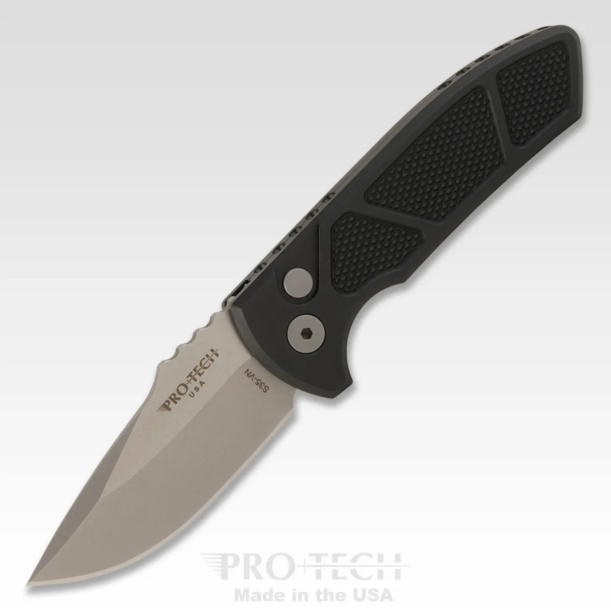 Pro-Tech LG405 SBR Short Bladed Rockeye Folding Knife 2.5in S35VN Steel Blade Milled Grip Handle