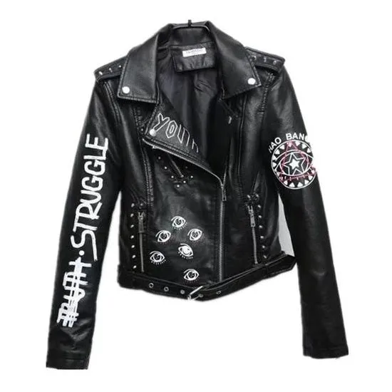 Punk Rock Struggle Studded Leather Jacket