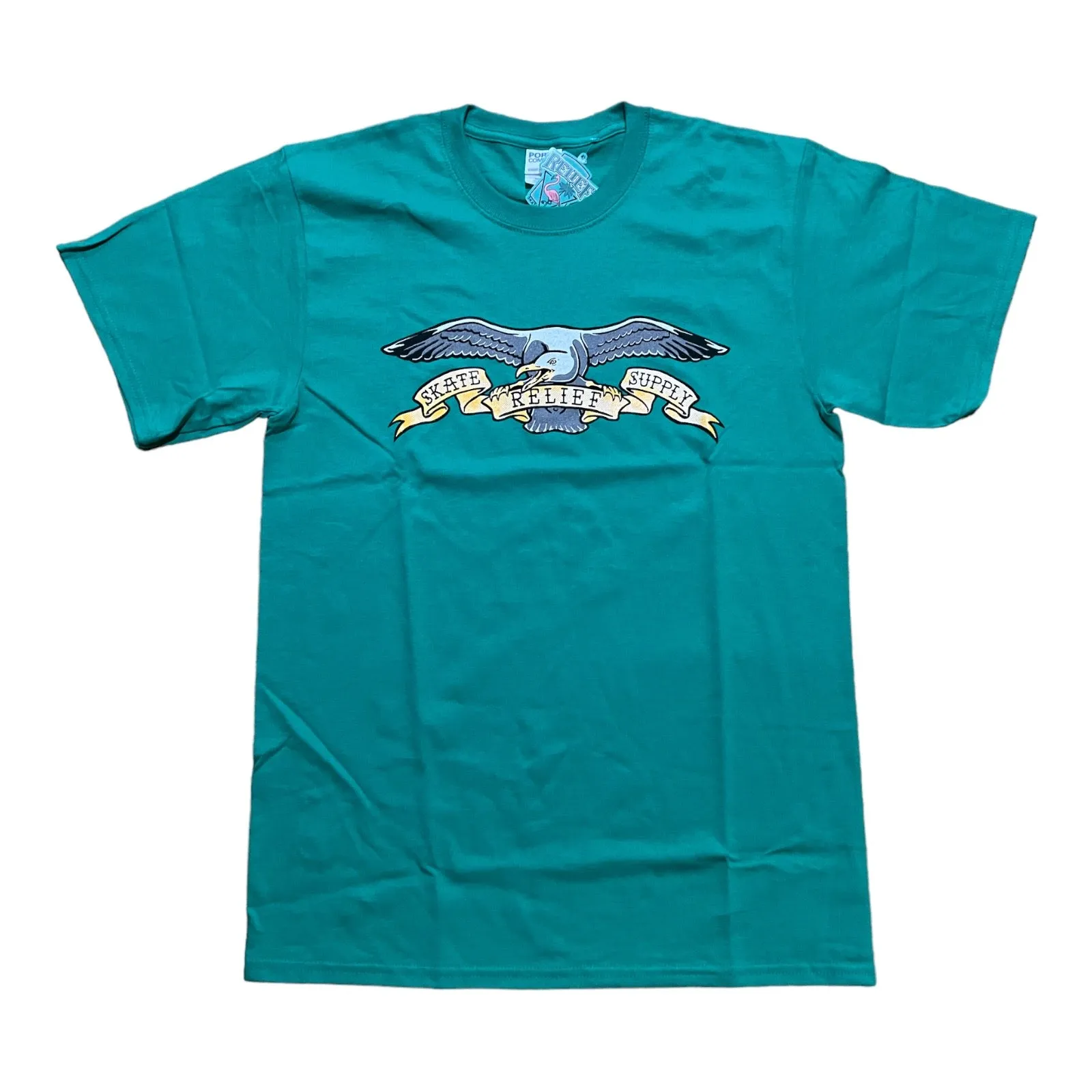 RELIEF SEAGULL T SHIRT GREEN