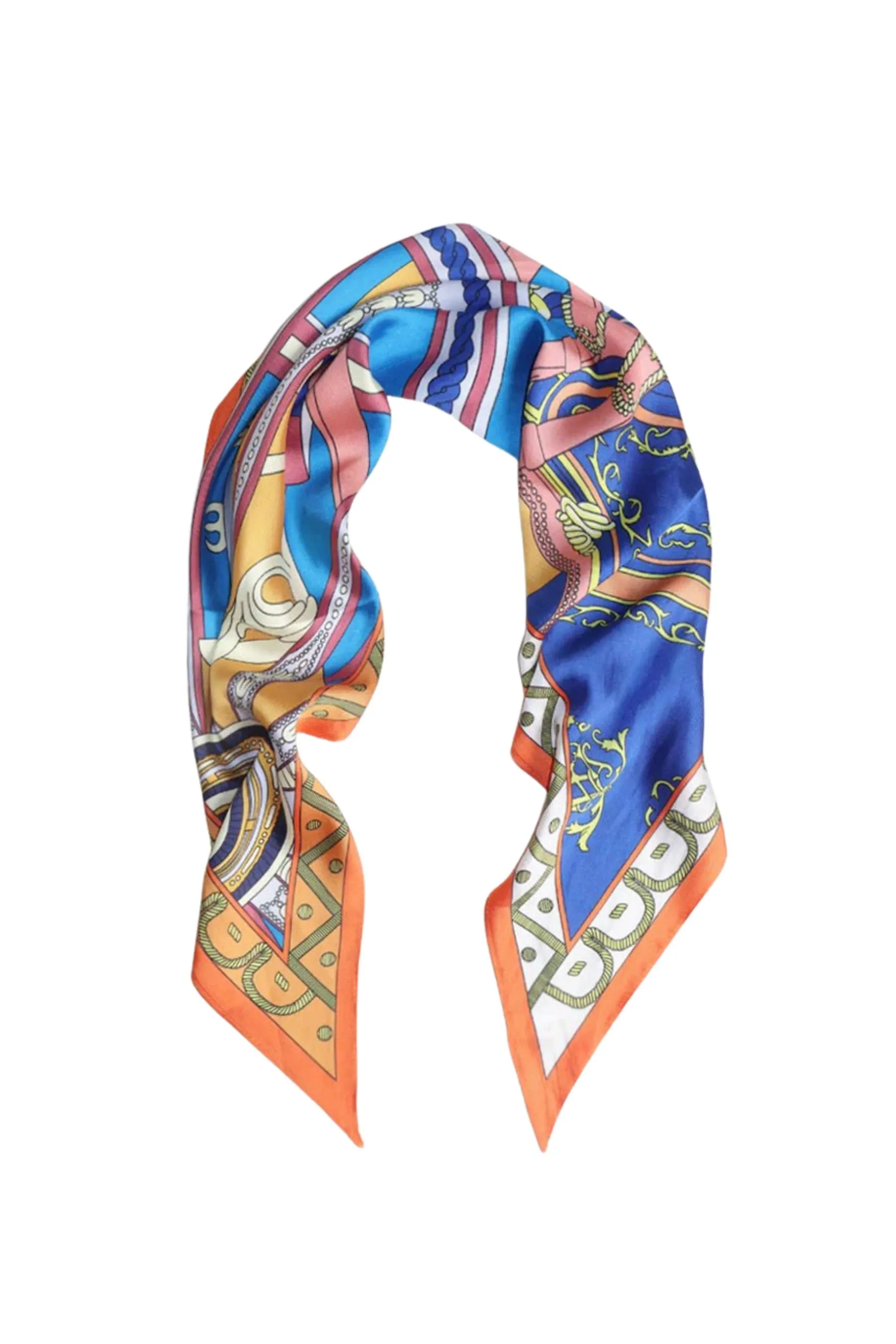 Riviera Scarf | Navy Orange