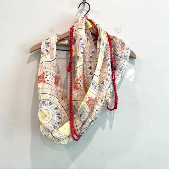 Silk Tassel Infinity Scarf