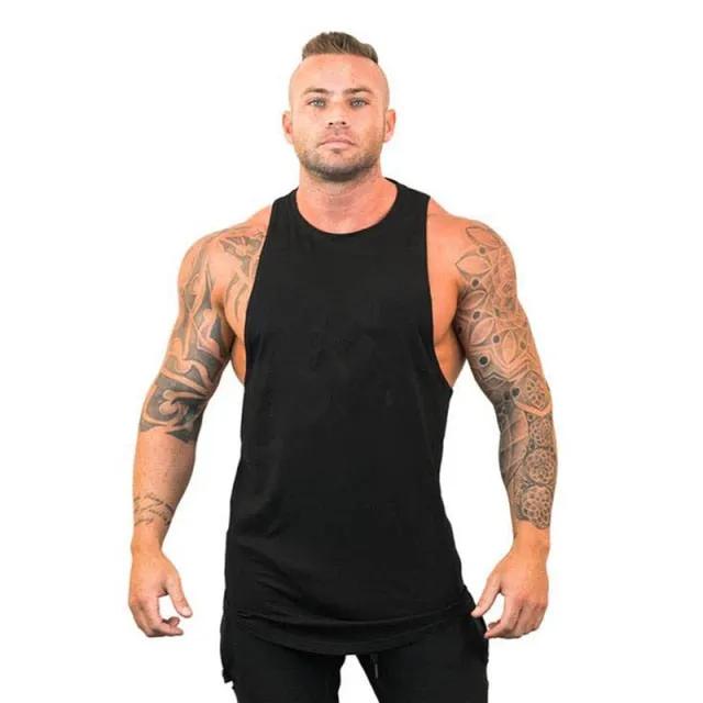 Skull Captain Gym Cotton Singlets Canotte Bodybuilding Stringer Tank Top Super man Fitness Shirt Muscle Guys Sleeveless Tanktop