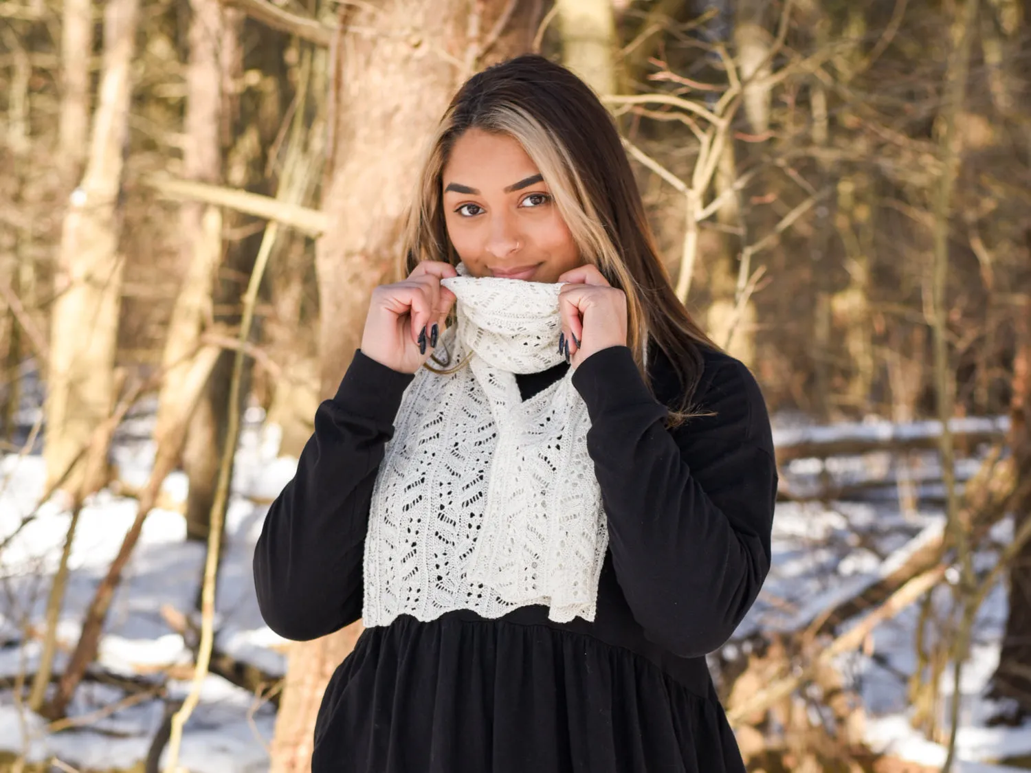 Snow Fountains Scarf or Stole <br/><small>knitting pattern</small>