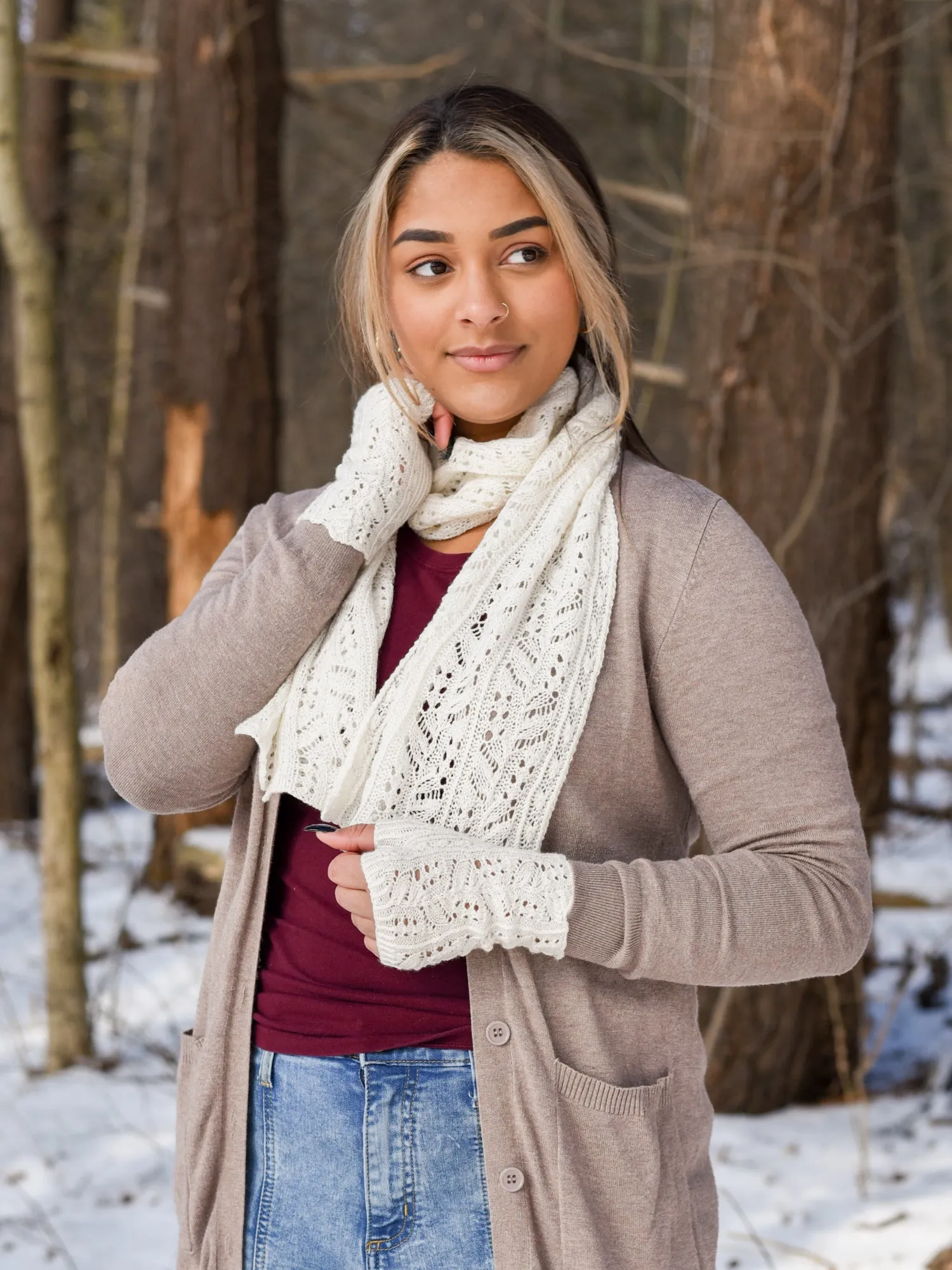 Snow Fountains Scarf or Stole <br/><small>knitting pattern</small>