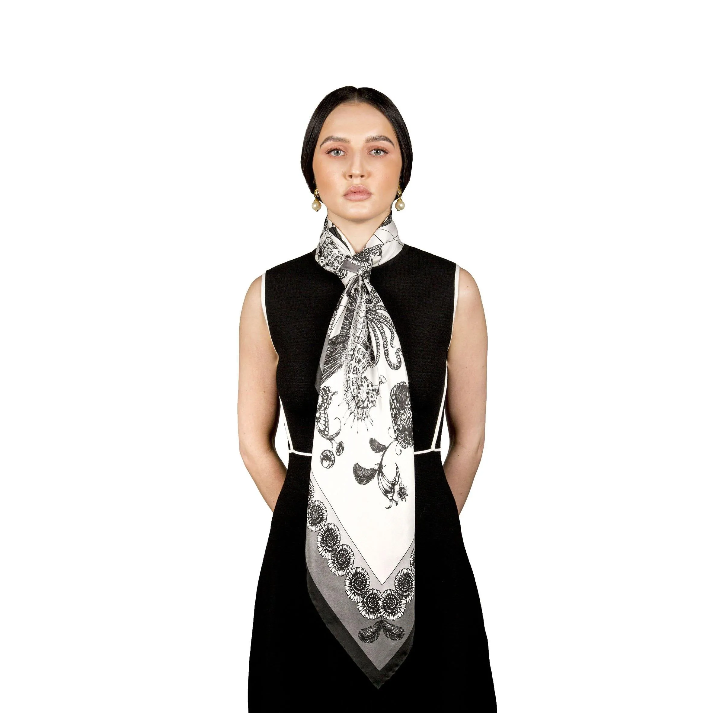 The Ammonautilae Silk Scarf | 90x90cm