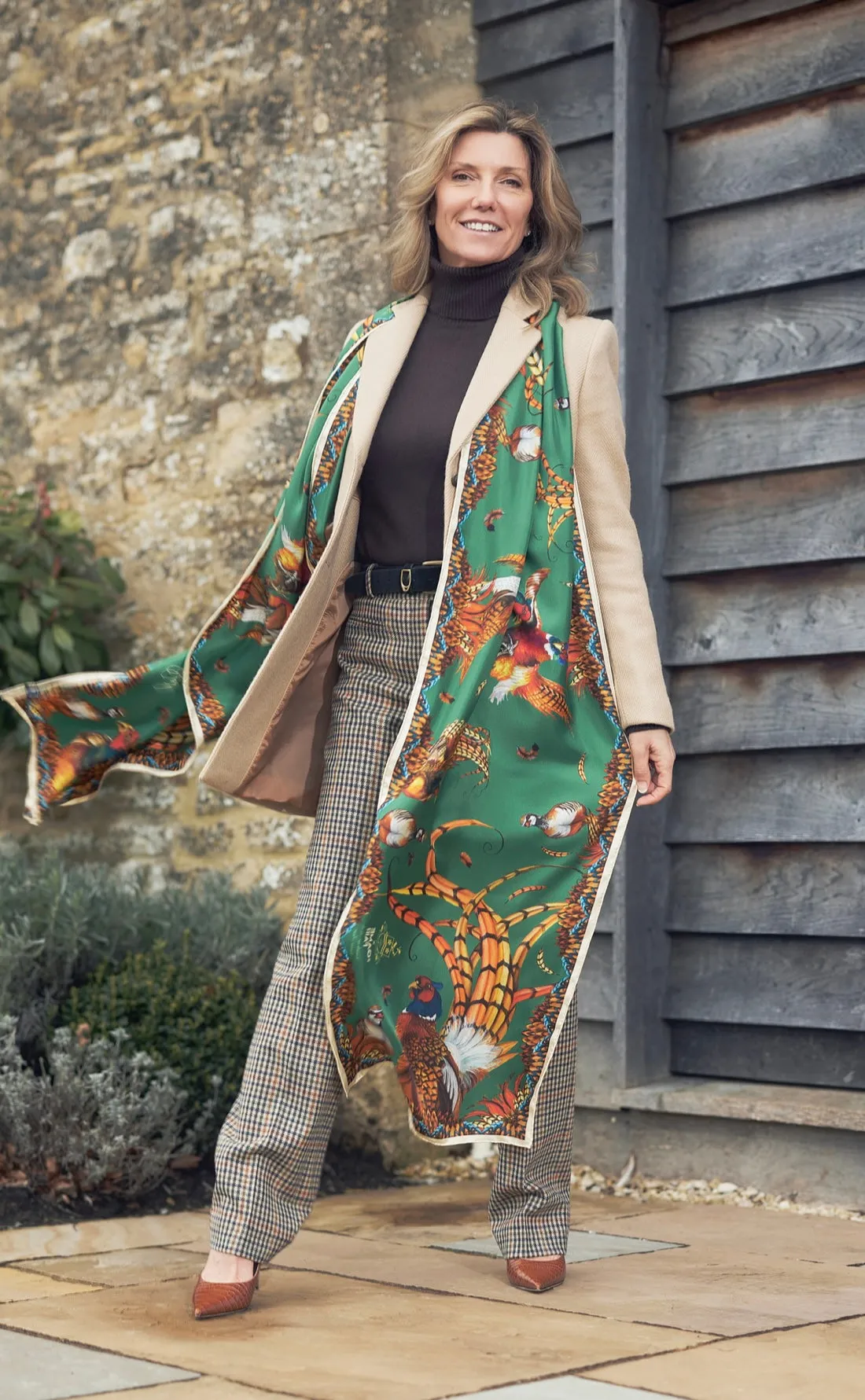 The Game Fair Limited Edition Design: Emerald Green Silk Scarf