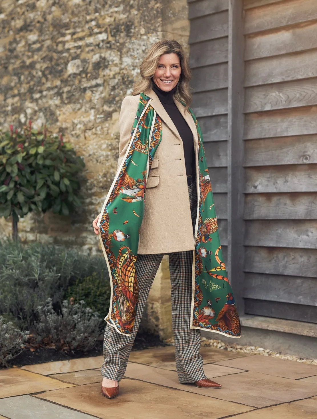 The Game Fair Limited Edition Design: Emerald Green Silk Scarf