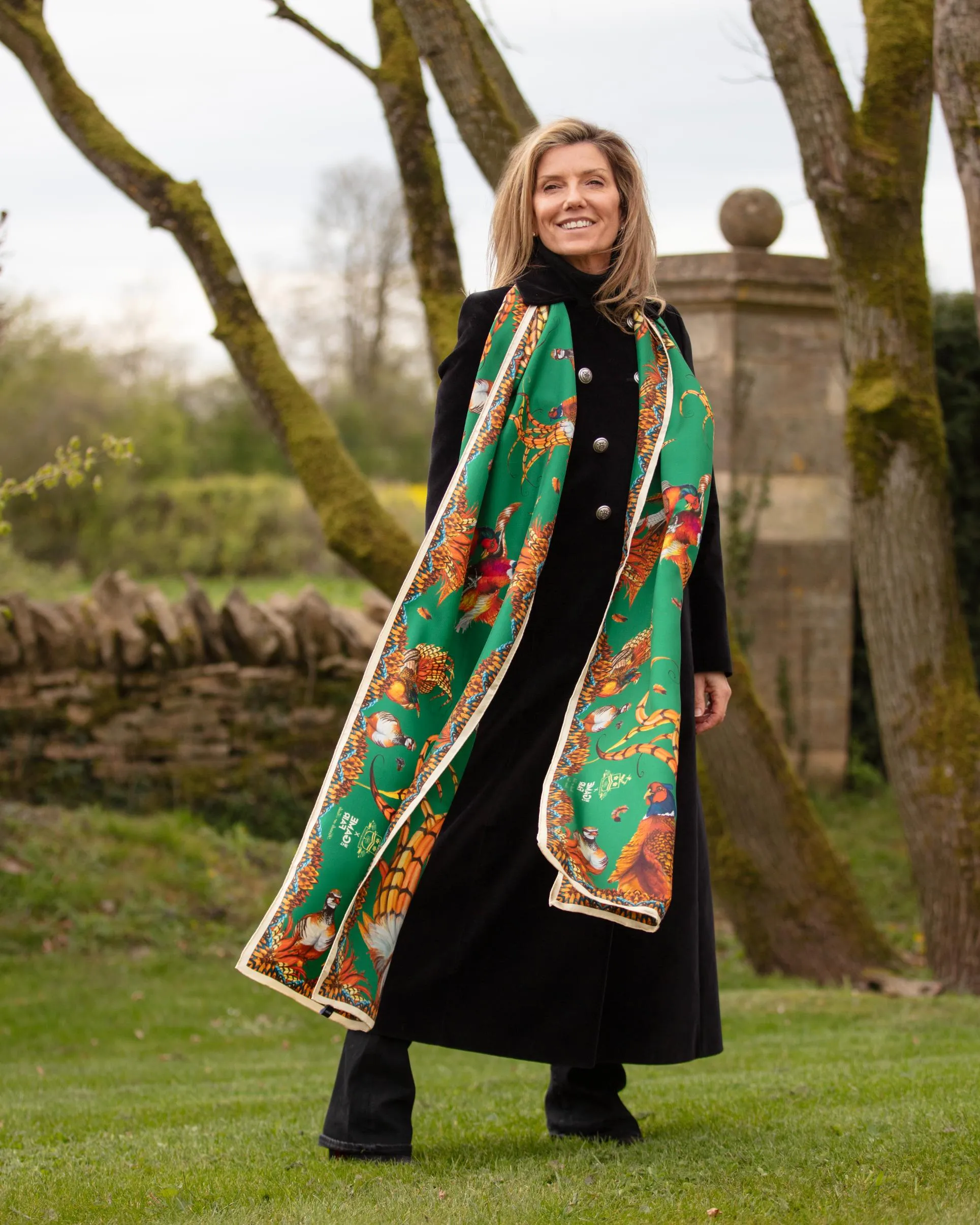 The Game Fair Limited Edition Design: Emerald Green Silk Scarf