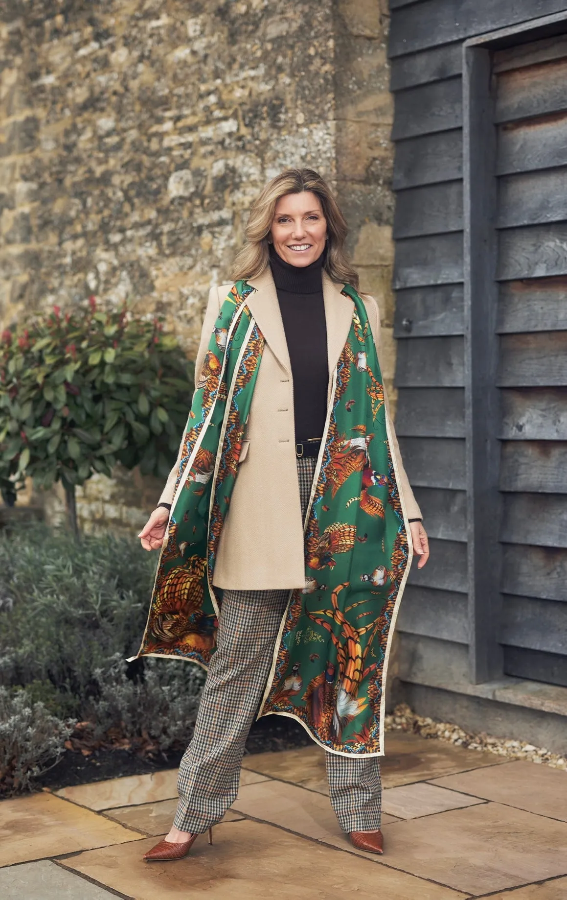 The Game Fair Limited Edition Design: Emerald Green Silk Scarf